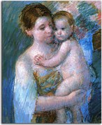 Mother Holding Her Baby Obraz zs17621