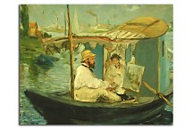 Monet in his Floating Studio - Reprodukcia zs17705