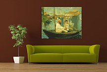 Monet in his Floating Studio - Reprodukcia zs17705