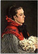 Camille with a Small Dog Reprodukcia Claude Monet zs17716
