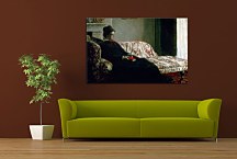 Meditation, Madame Monet Sitting on a Sofa Obraz Claude Monet - zs17764