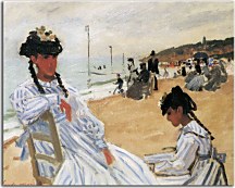 On The Beach At Trouville Obraz Claude Monet - zs17769