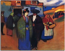Obraz Picasso - A spanish couple in front of inn zs17926