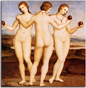 The Three Graces - Rafael Santi reprodukcia zs17991