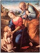 Rafael Santi reprodukcia - The Holy Family with a Lamb zs18005