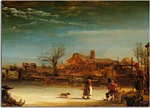 Rembrandt obraz - Winter Landscape zs18051