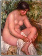 Bather wiping a wound zs18055