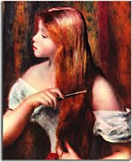 Young Girl Combing Her Hair zs18062