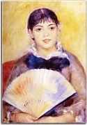 Girl with a Fan Obraz  Renoir zs18079