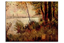 Grassy Riverbank Georges Seurat Reprodukcia zs18154
