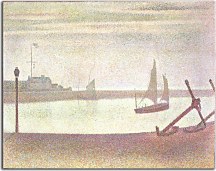Georges Seurat Obraz - The Channel at Gravelines, Evening zs18161