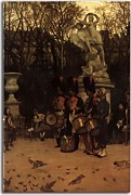 Obraz James Tissot - Beating the Retreat in the Tuileries Gardens zs18199