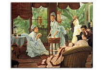 In the Conservatory - Reprodukcia James Tissot  zs18223