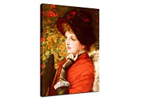 Type of Beauty: Portrait of Mrs. Kathleen Newton in a red dress and black bonnet zs18296