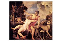 Tizian obraz - Venuša a Adonis zs18342