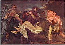 Tizian obraz -  Entombment of Christ zs18361
