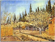 Orchard in Blossom, Bordered by Cypresses 2 zs18419 - Vincent van Gogh obraz