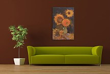Still Life Vase with Five Sunflowers zs18468 - Reprodukcia Vincent van Gogh