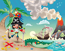 Obrazy do detskej izby - Piráti zs24162