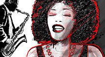 Obraz - Jazzová speváčka zs24367