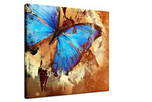 Obraz na stenu Modrý Motýľ zs24379