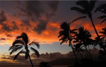 Obraz Západ Slnka nad ostrovom Maui zs397