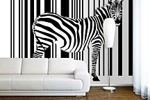Čiernobiela fototapeta Zebra 3181 - vliesová
