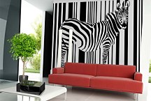 Čiernobiela fototapeta Zebra 3181 - vliesová
